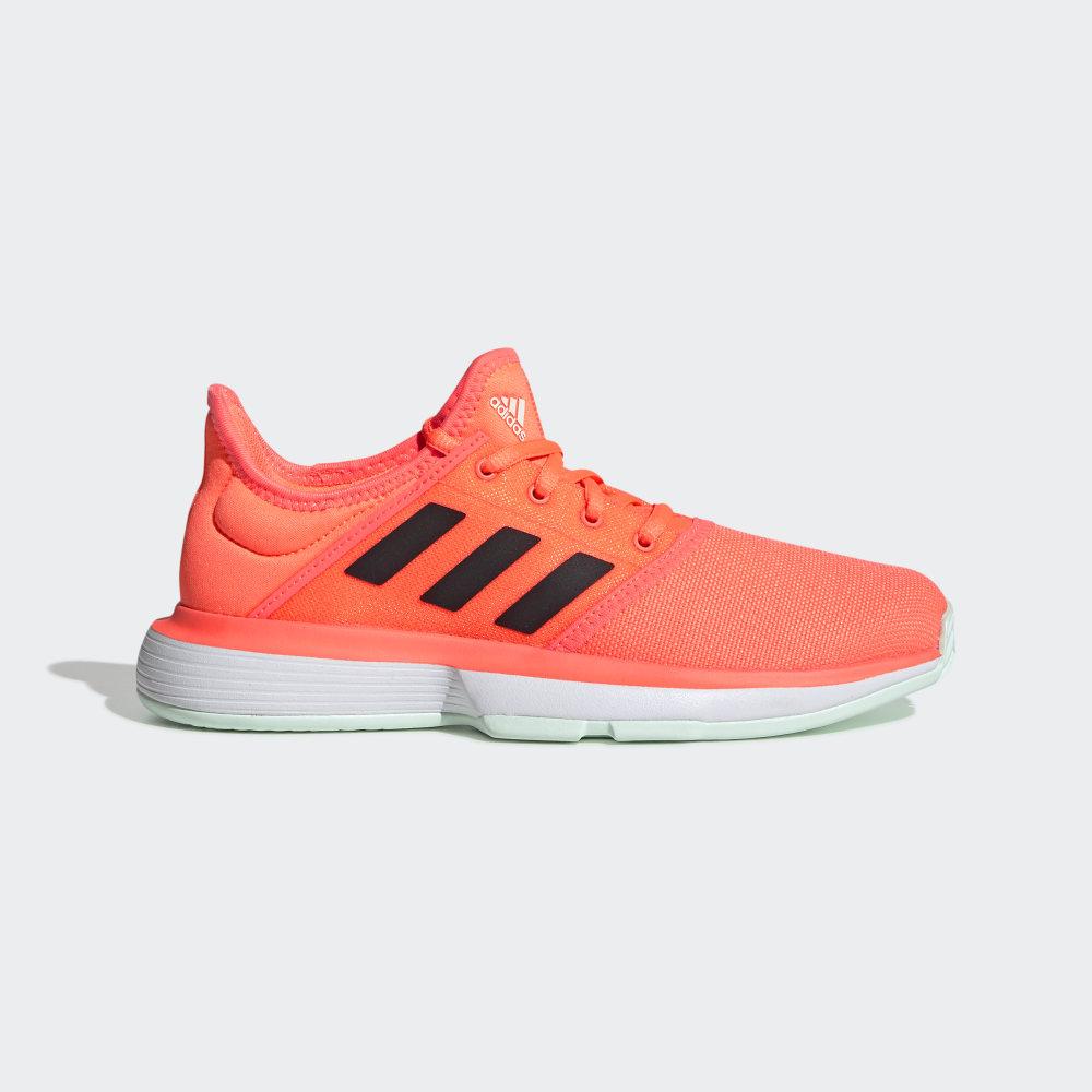 Adidas Boys' SoleCourt Tennis Shoes Coral/Black/Grey Green Ireland FV3092